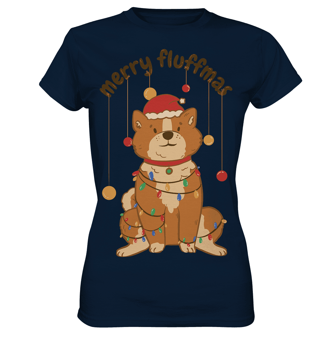 Weihnachtliches Motiv Fun Merry Fluffmas - Ladies Premium Shirt - Online Kaufhaus München