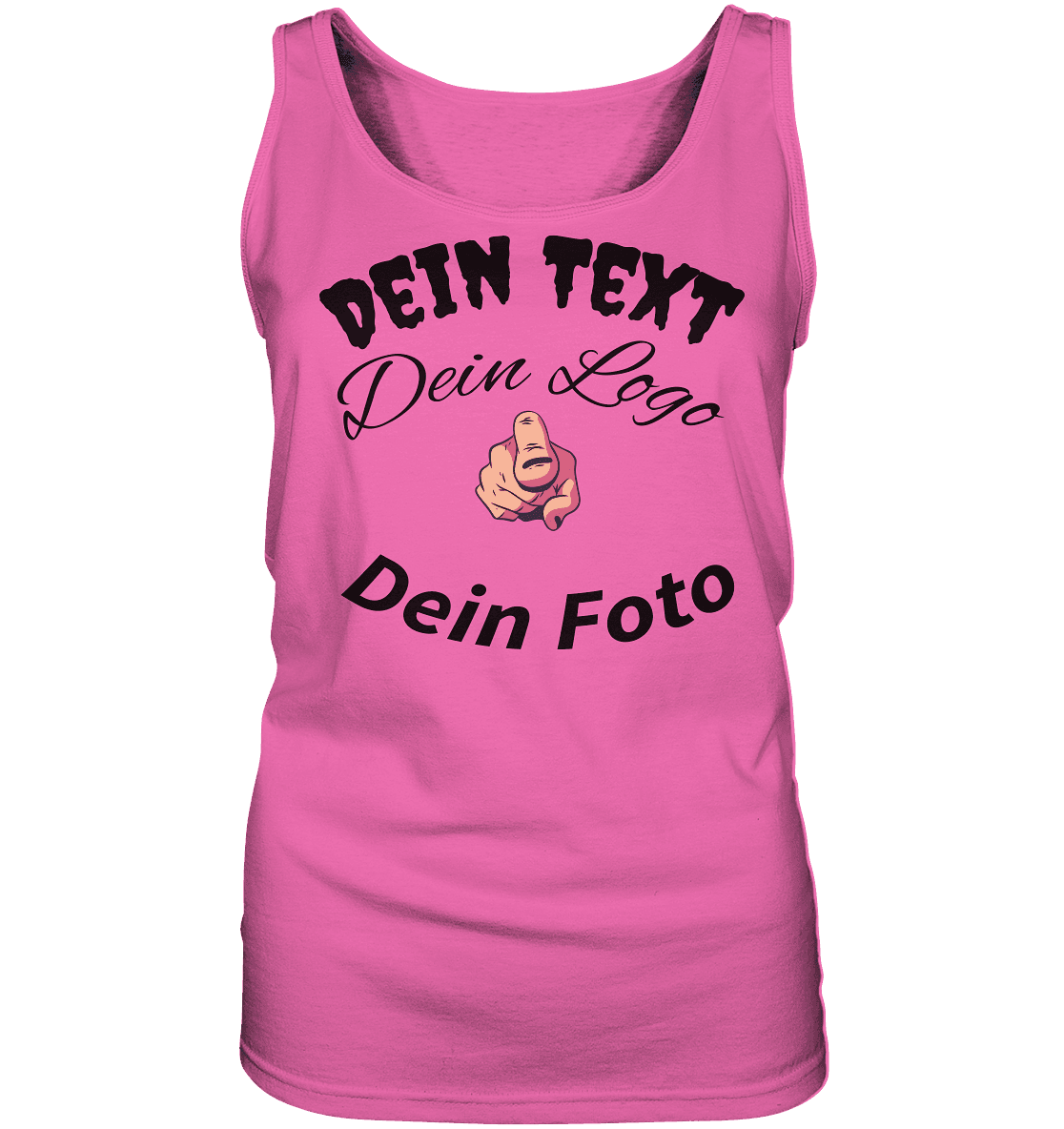 Dein Text ,Dein Logo,Dein Foto , Wunsch Design zum selbst gestalten - Ladies Tank-Top - Online Kaufhaus München