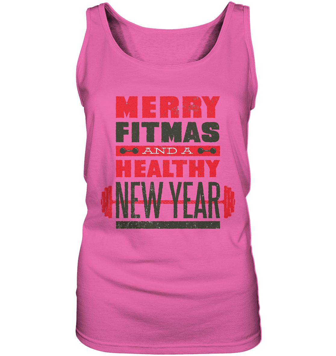 Weihnachtliches Design, Gym, Merry Fitmas and a Healthy New Year - Ladies Tank-Top - Online Kaufhaus München