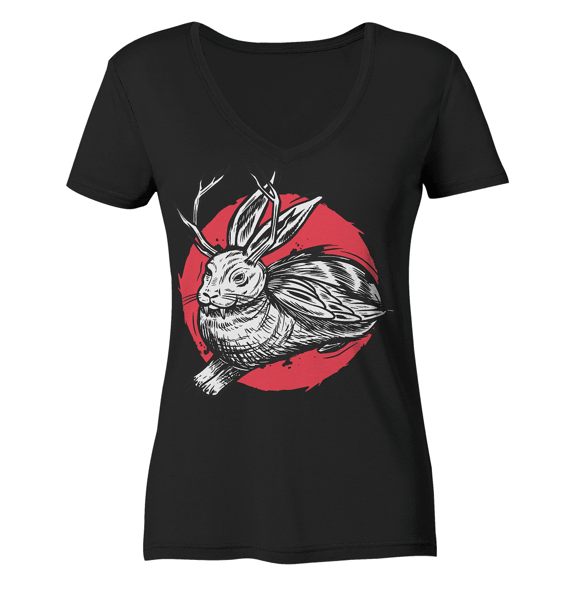 Wolpertinger Fabelwesen Bayern Trachten - Ladies V-Neck Shirt - Online Kaufhaus München