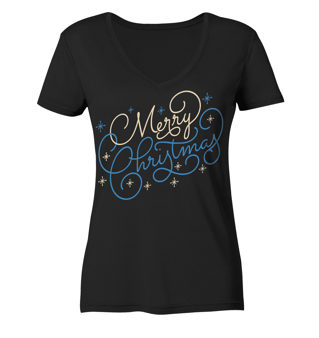Weihnachtliches Design Merry Christmas - Ladies V-Neck Shirt - Online Kaufhaus München