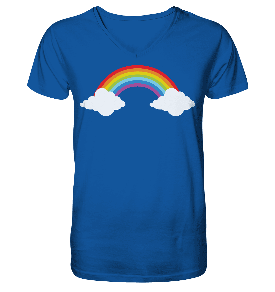 Regenbogen mit Wolken - Mens Organic V-Neck Shirt - Online Kaufhaus München