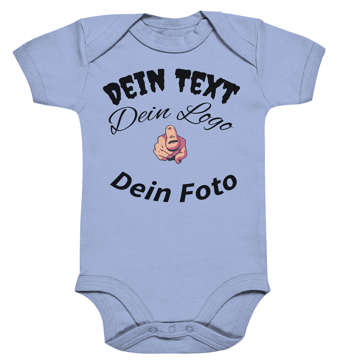 Dein Text ,Dein Logo,Dein Foto , Wunsch Design zum selbst gestalten - Organic Baby Bodysuite - Online Kaufhaus München