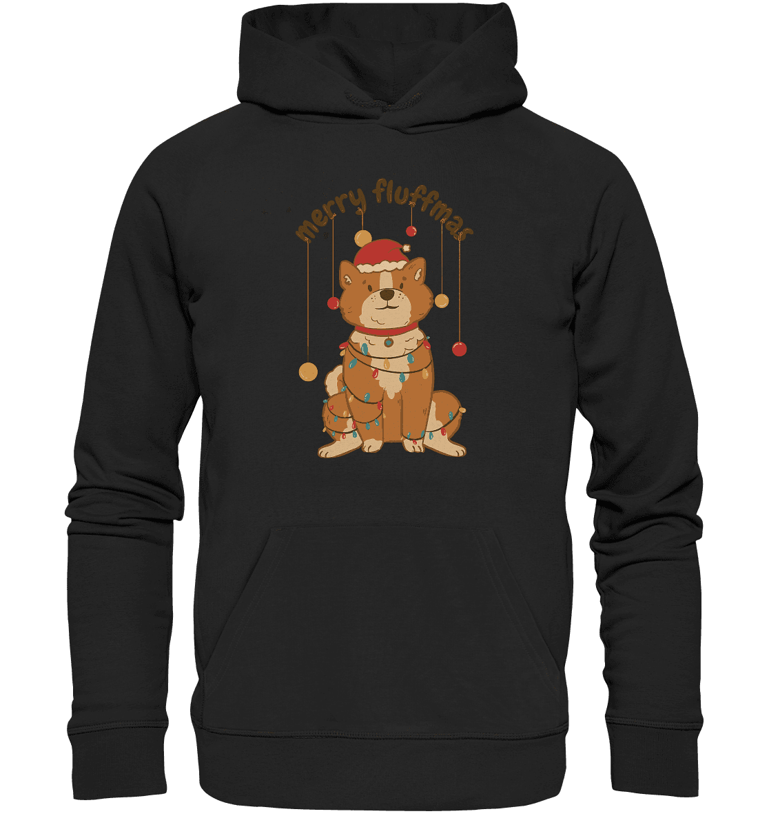 Weihnachtliches Motiv Fun Merry Fluffmas - Organic Basic Hoodie - Online Kaufhaus München