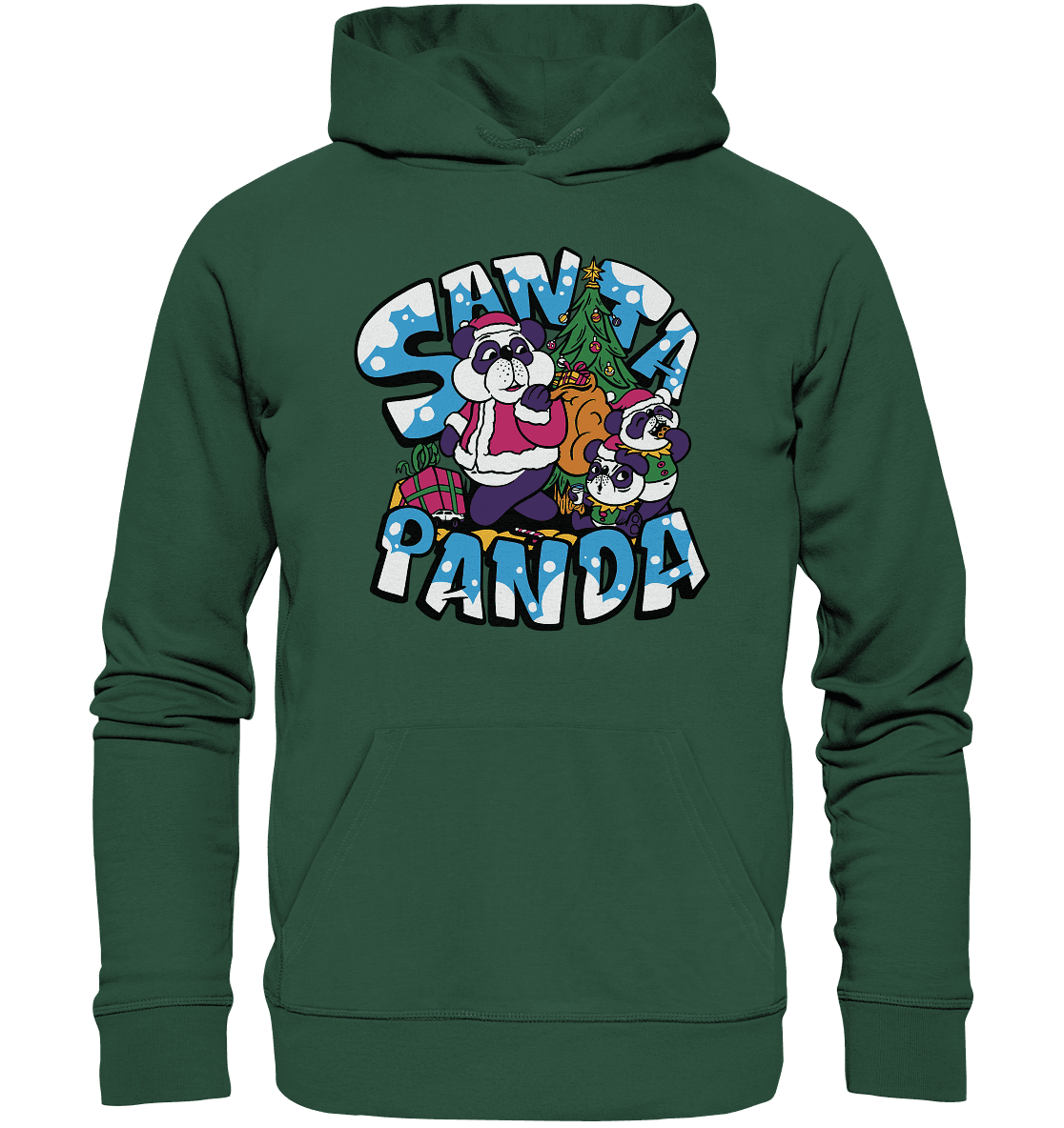 Weihnachten, Santa Panda , Nikolaus Panda ,Merry Christmas - Organic Basic Hoodie - Online Kaufhaus München