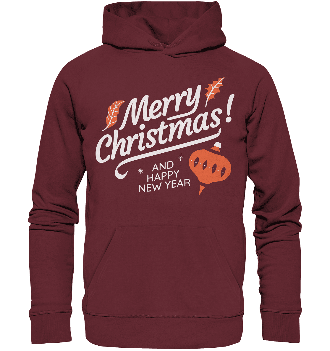 Frohe Weihnachten und ein Gutes neues Jahr ,Merry Christmas and Happy New Year - Organic Basic Hoodie - Online Kaufhaus München