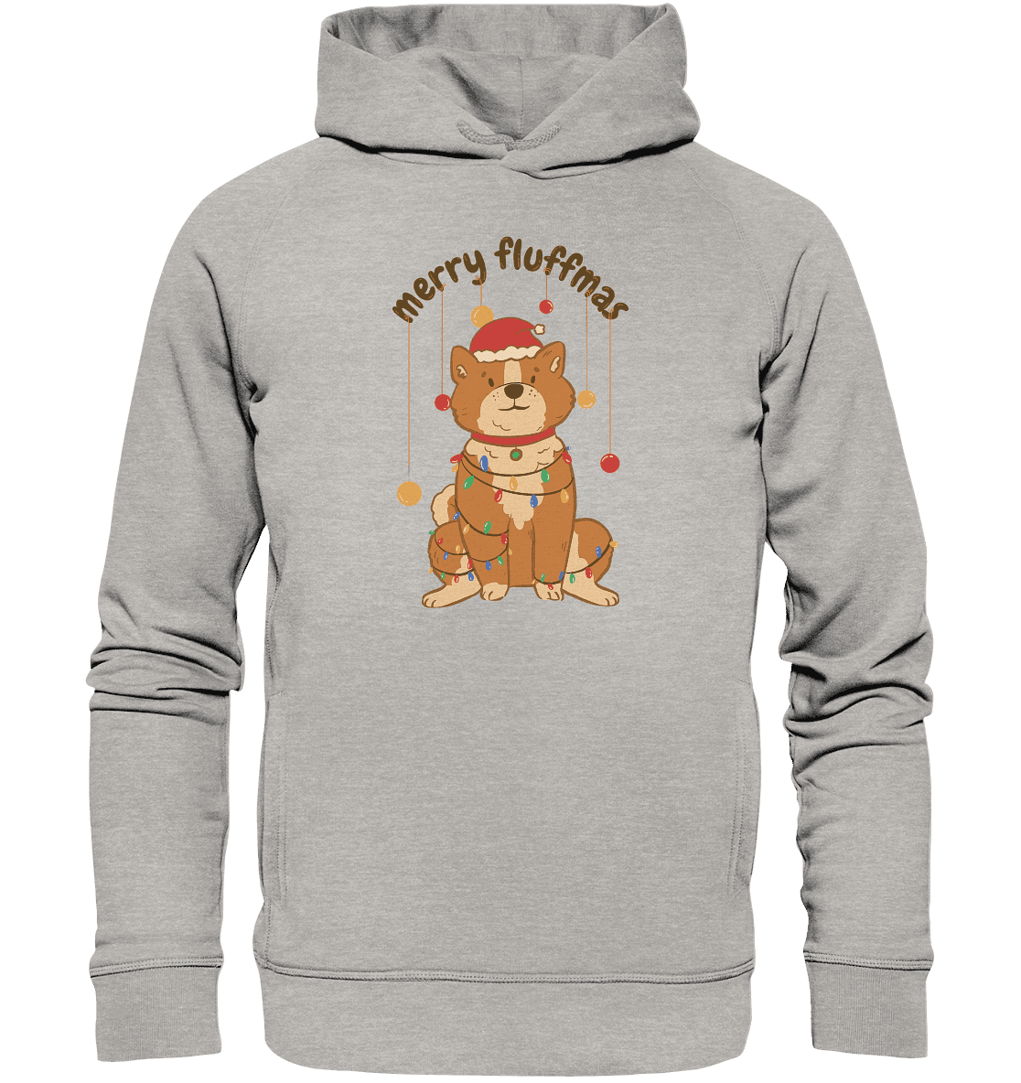 Weihnachtliches Motiv Fun Merry Fluffmas - Organic Fashion Hoodie - Online Kaufhaus München