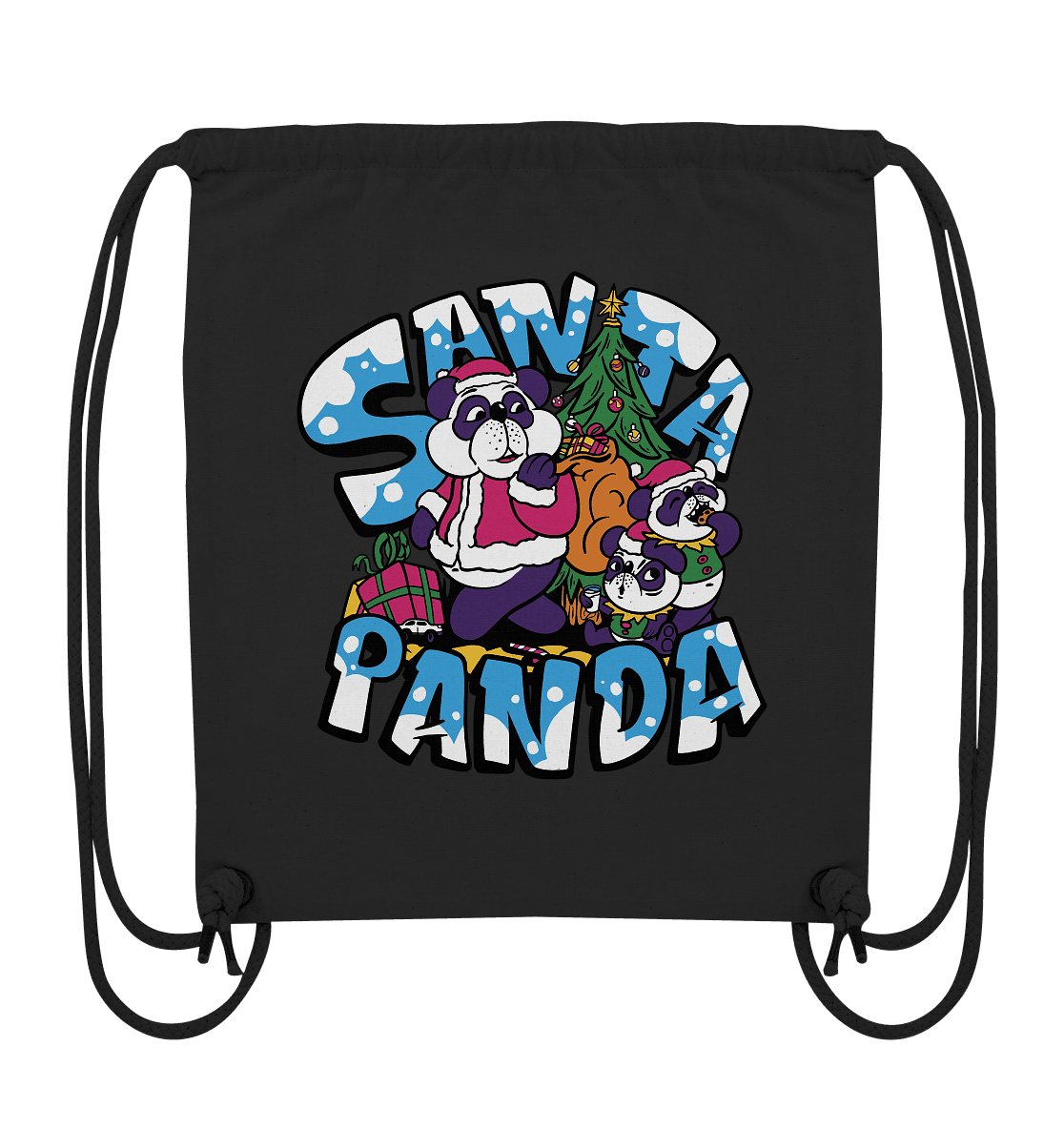 Weihnachten, Santa Panda , Nikolaus Panda ,Merry Christmas - Organic Gym-Bag - Online Kaufhaus München