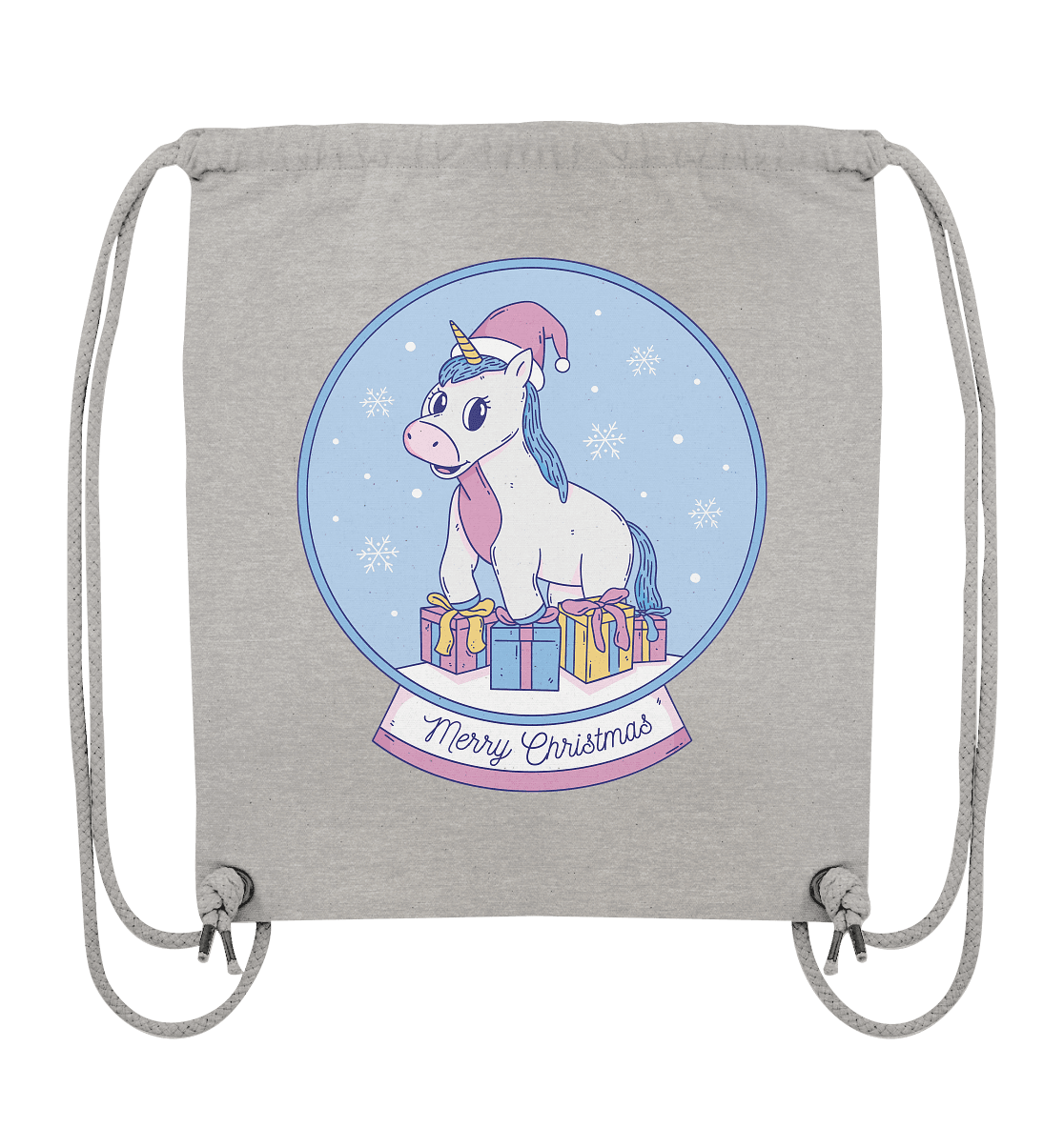 Weihnachten , Weihnachtskugel mit Einhorn , Unicorn Merry Christmas - Organic Gym-Bag - Online Kaufhaus München