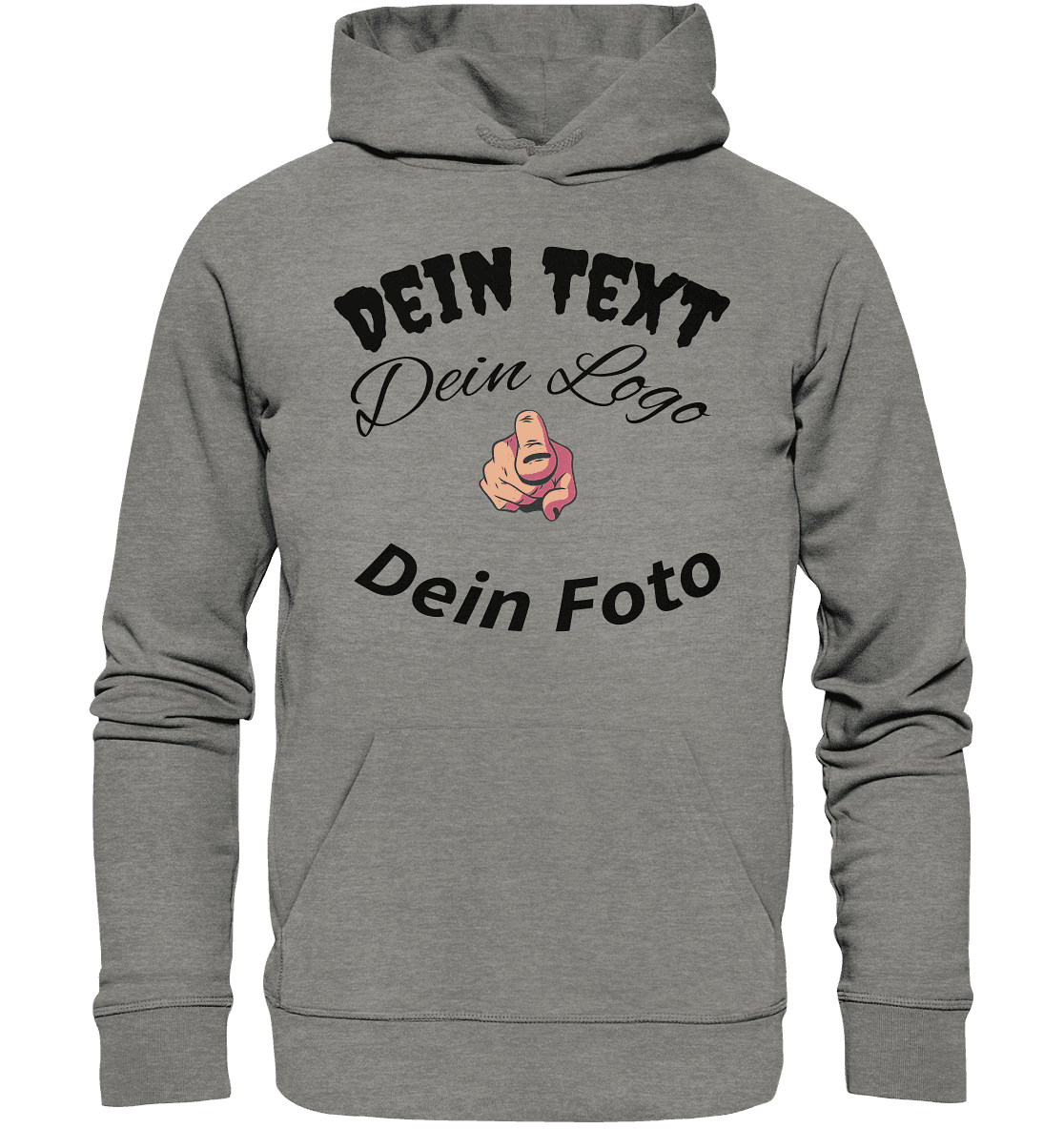 Dein Text ,Dein Logo,Dein Foto , Wunsch Design zum selbst gestalten - Organic Hoodie - Online Kaufhaus München