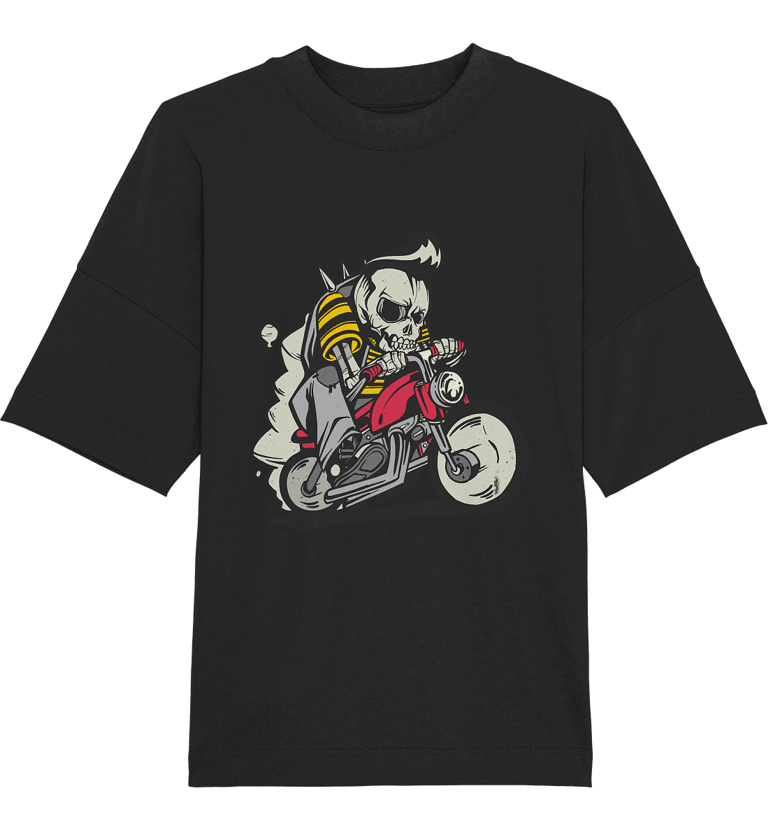 Motorradfahrer ,Biker Skelett - Organic Oversize Shirt - Online Kaufhaus München