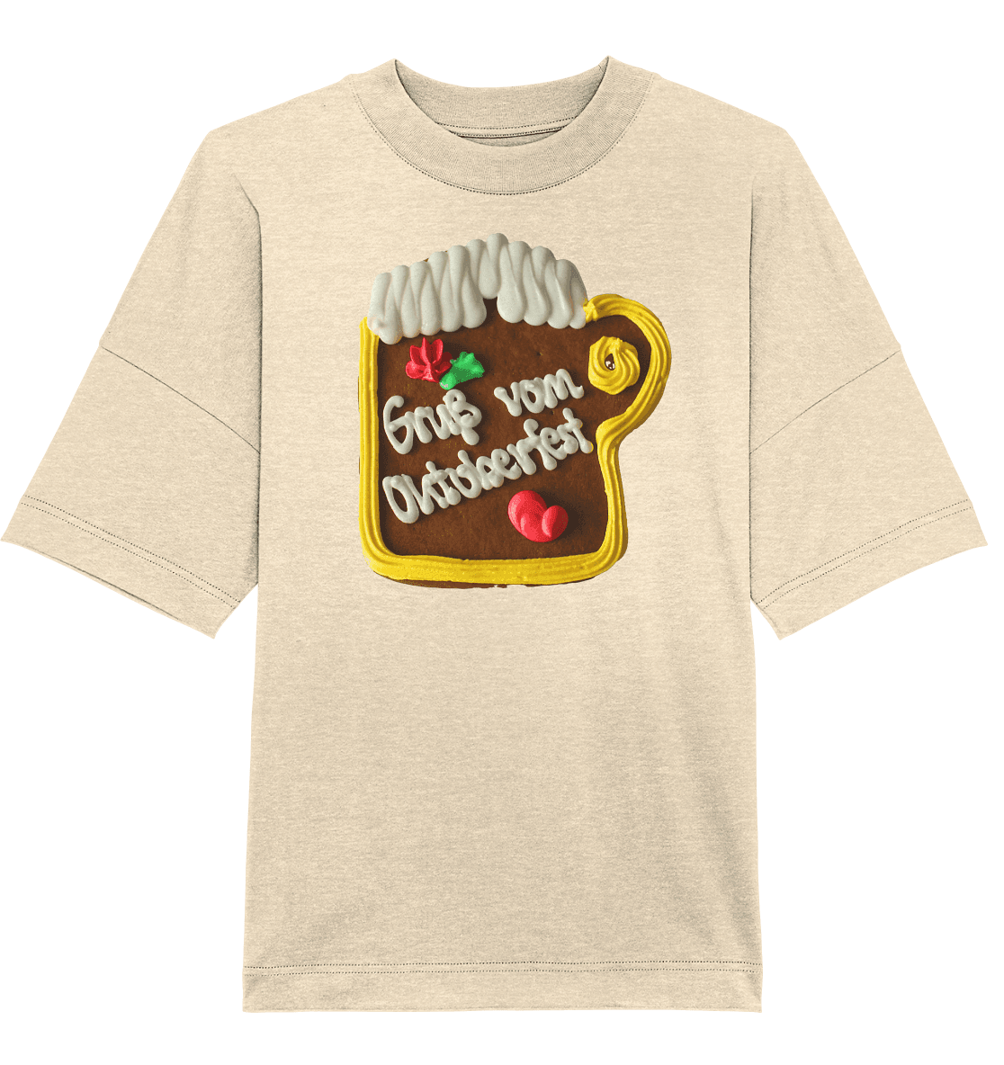 Lebkuchenkrug Gruß vom Oktoberfest ,Herbstferst,Volksfest - Organic Oversize Shirt - Online Kaufhaus München