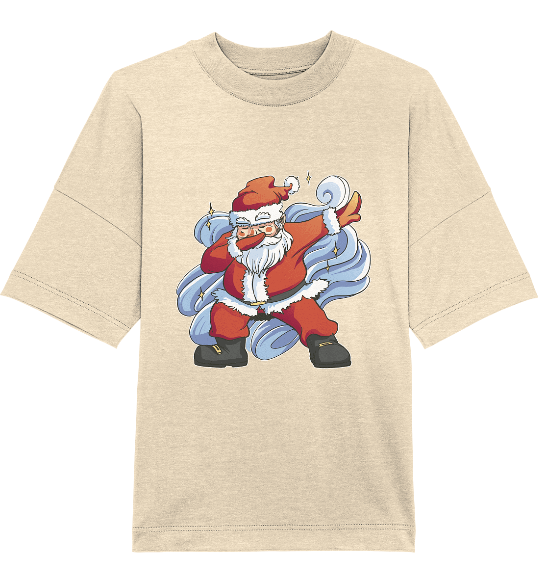 Weihnachten, Nikolaus Dabbing ,tanzender Nikolaus ,Fun ,Santa Dabbing Christmas - Organic Oversize Shirt - Online Kaufhaus München