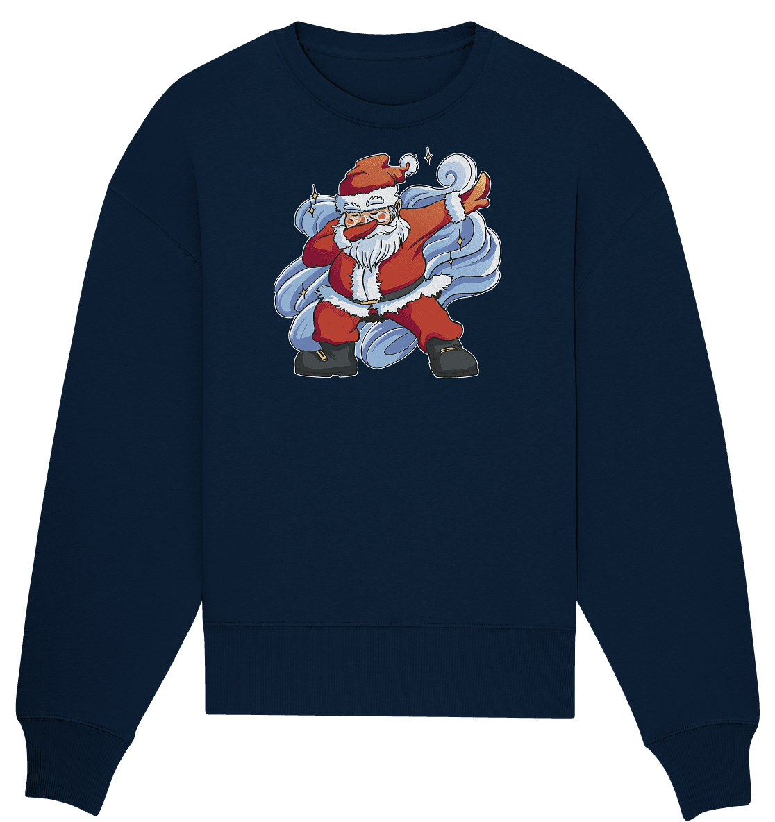 Weihnachten, Nikolaus Dabbing ,tanzender Nikolaus ,Fun ,Santa Dabbing Christmas - Organic Oversize Sweatshirt - Online Kaufhaus München