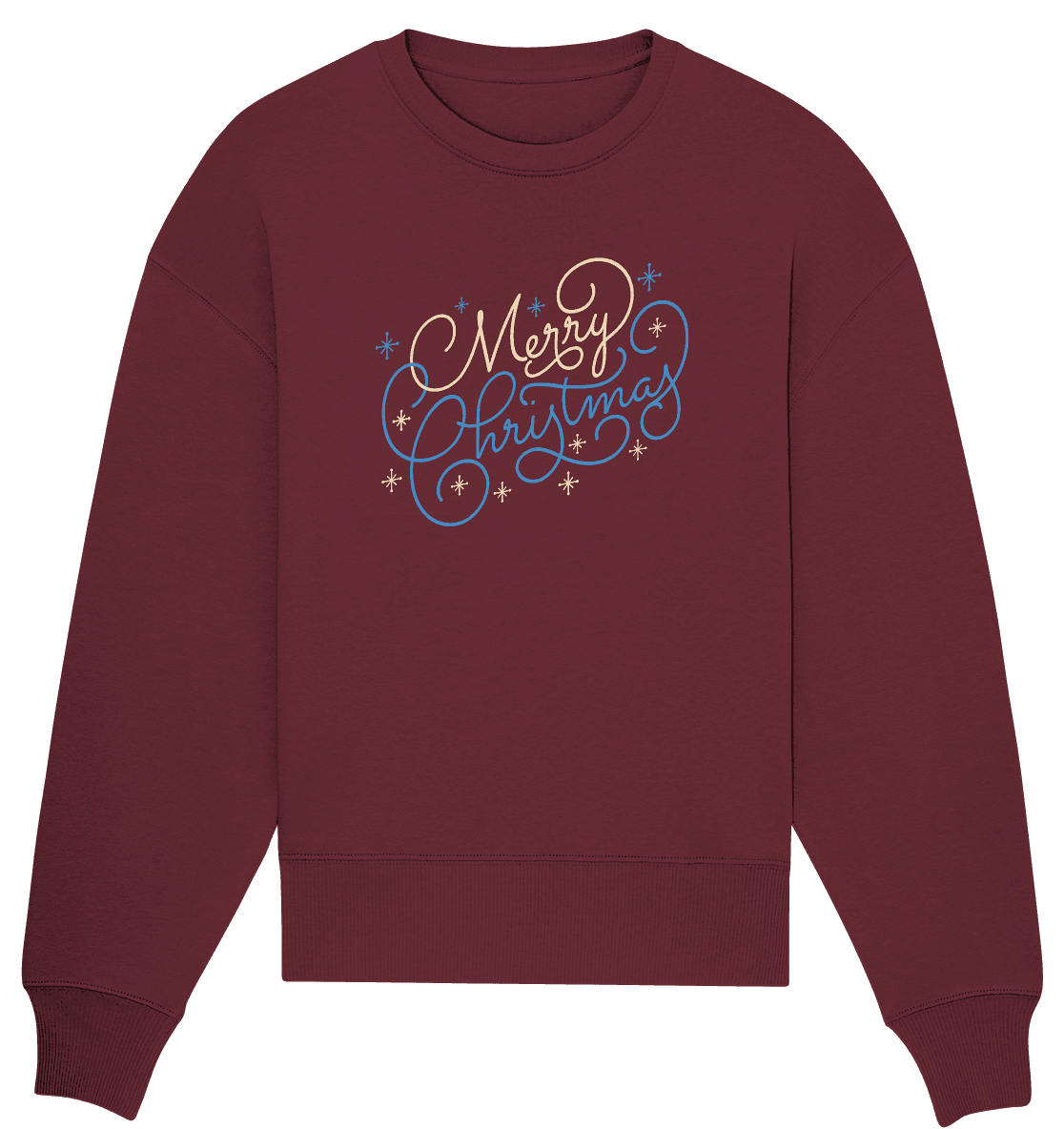 Weihnachtliches Design Merry Christmas - Organic Oversize Sweatshirt - Online Kaufhaus München