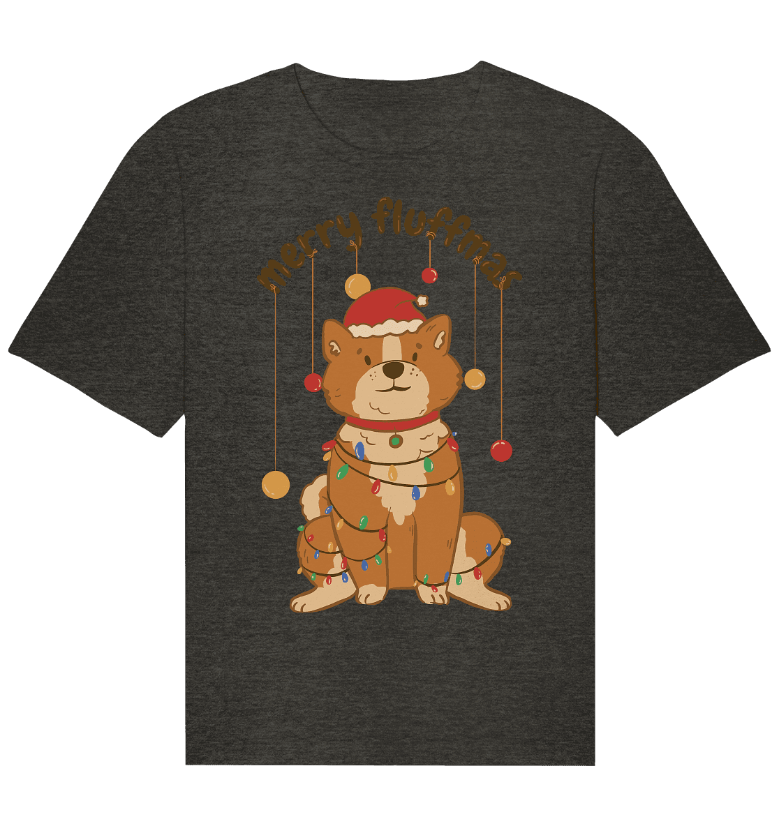 Weihnachtliches Motiv Fun Merry Fluffmas - Organic Relaxed Shirt - Online Kaufhaus München