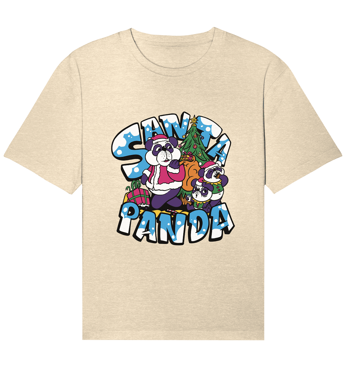 Weihnachten, Santa Panda , Nikolaus Panda ,Merry Christmas - Organic Relaxed Shirt - Online Kaufhaus München