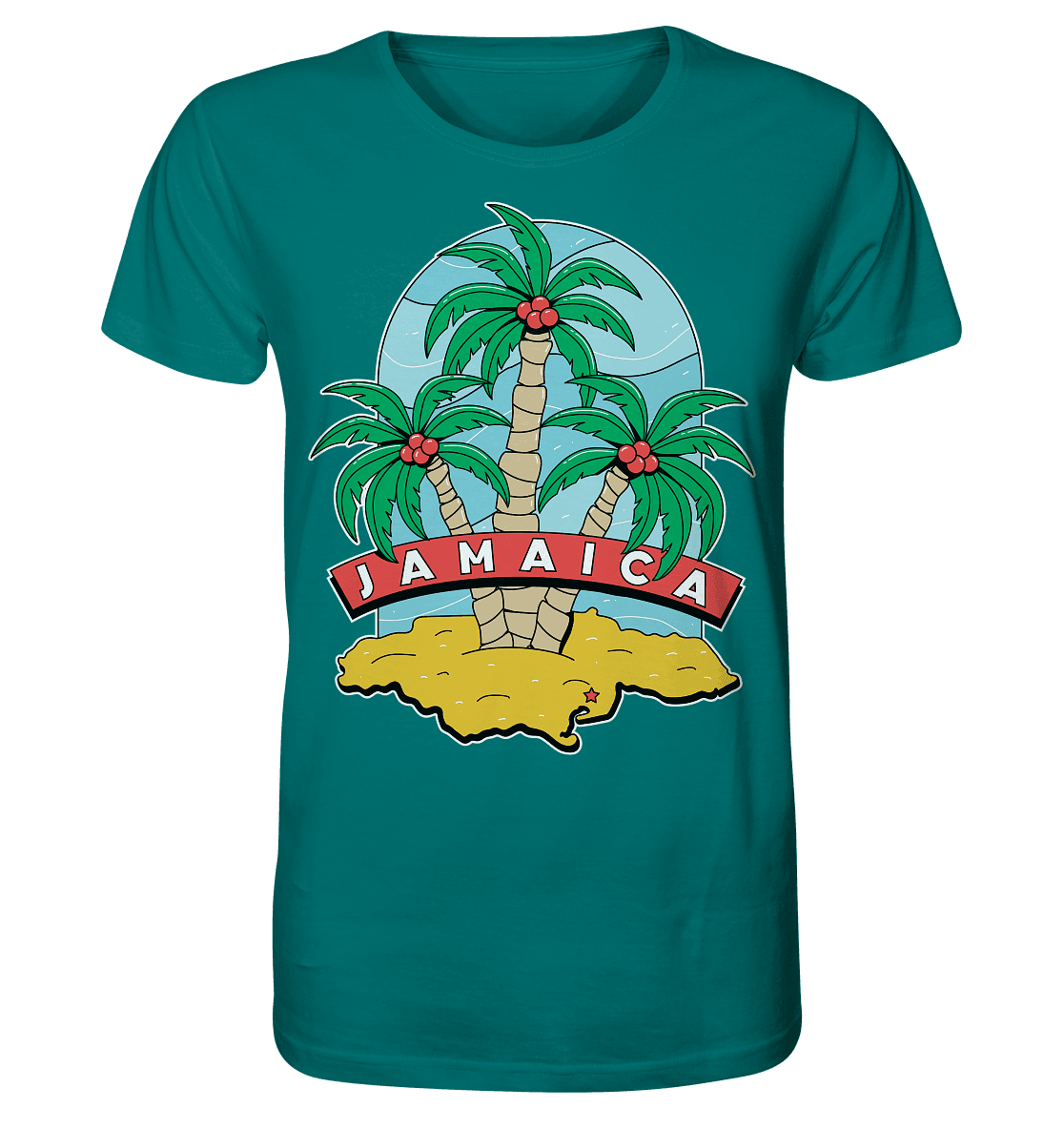 Jamaica Strand mit Palmen - Organic Shirt - Online Kaufhaus München