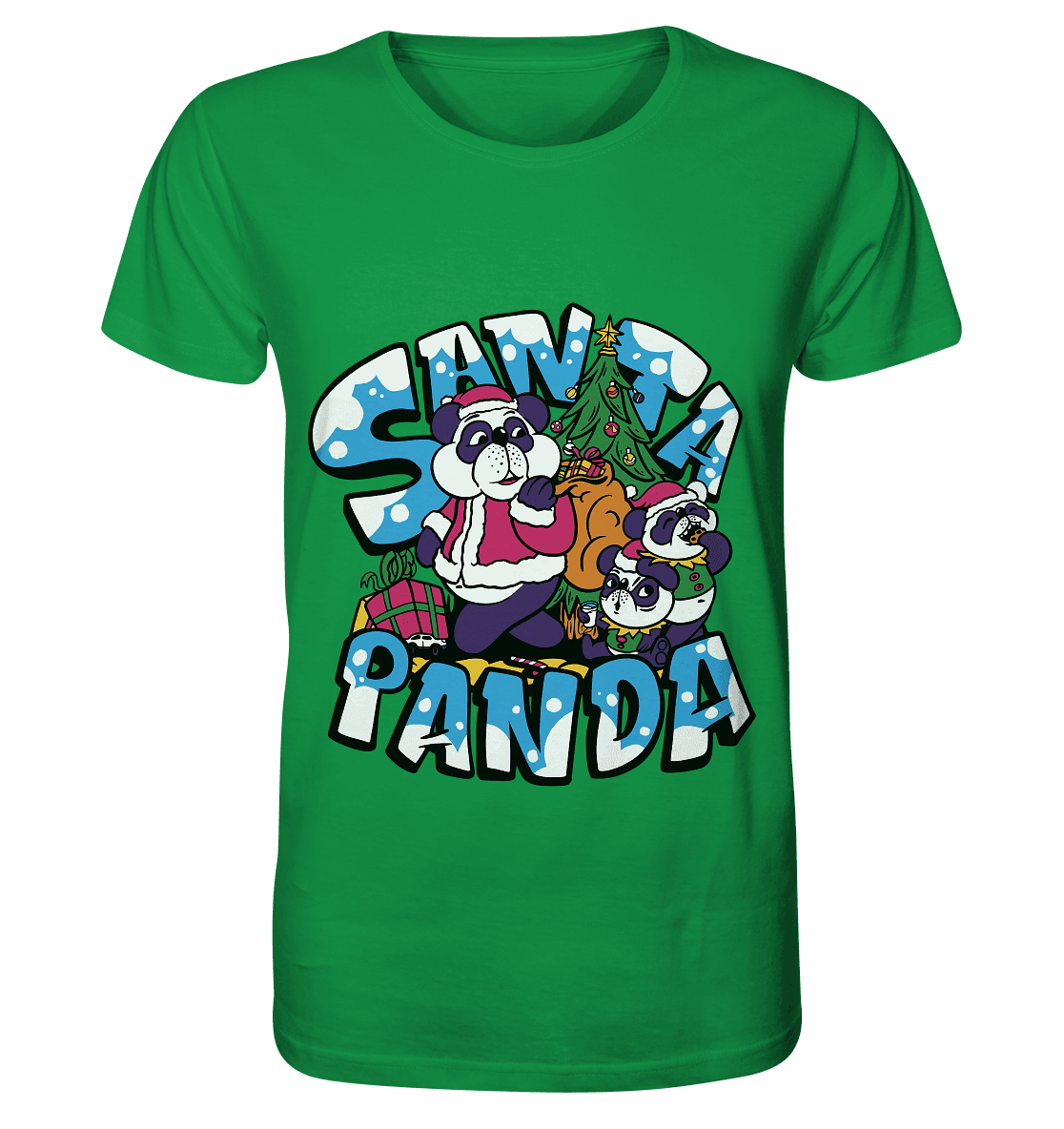 Weihnachten, Santa Panda , Nikolaus Panda ,Merry Christmas - Organic Shirt - Online Kaufhaus München