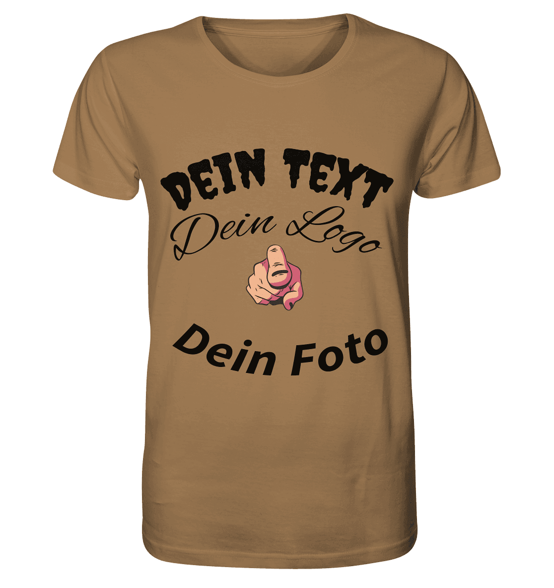 Dein Text ,Dein Logo,Dein Foto , Wunsch Design zum selbst gestalten - Organic Shirt - Online Kaufhaus München