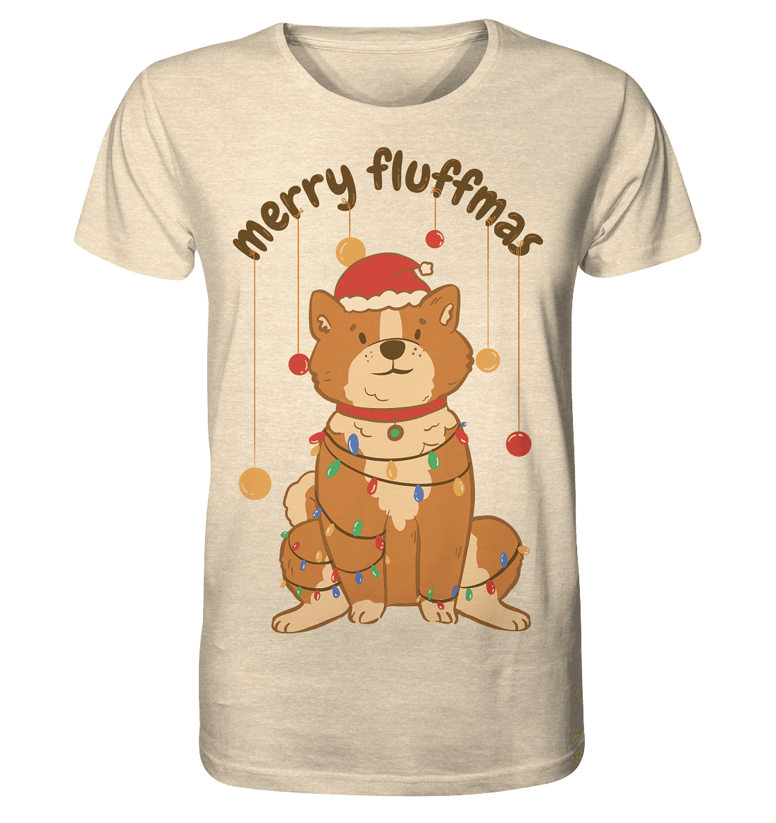 Weihnachtliches Motiv Fun Merry Fluffmas - Organic Shirt - Online Kaufhaus München