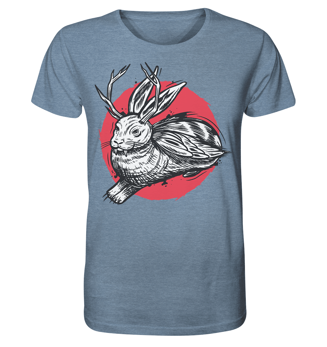 Wolpertinger Fabelwesen Bayern Trachten - Organic Shirt (meliert) - Online Kaufhaus München