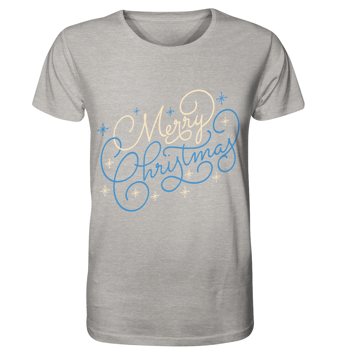 Weihnachtliches Design Merry Christmas - Organic Shirt (meliert) - Online Kaufhaus München