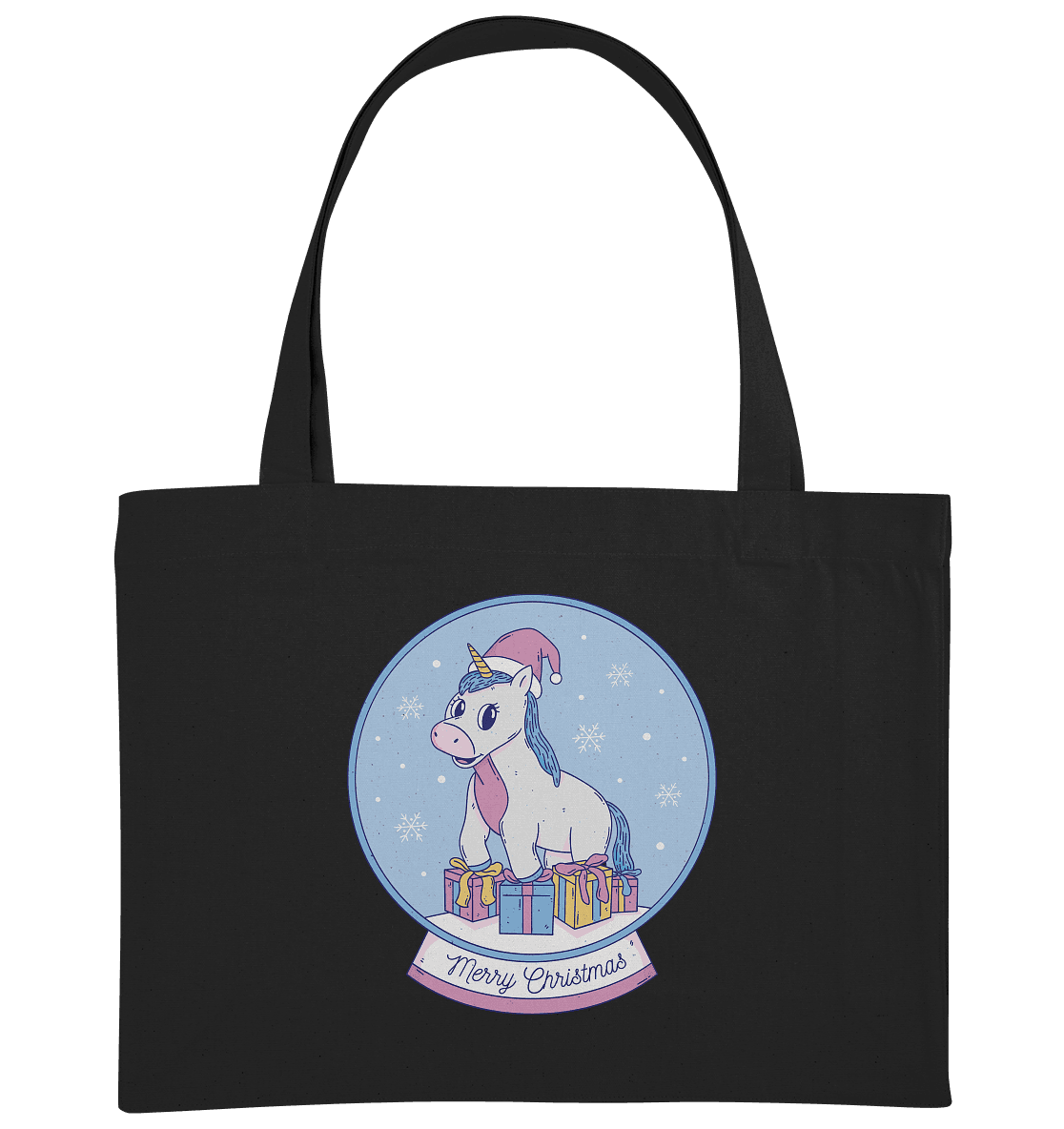 Weihnachten , Weihnachtskugel mit Einhorn , Unicorn Merry Christmas - Organic Shopping-Bag - Online Kaufhaus München