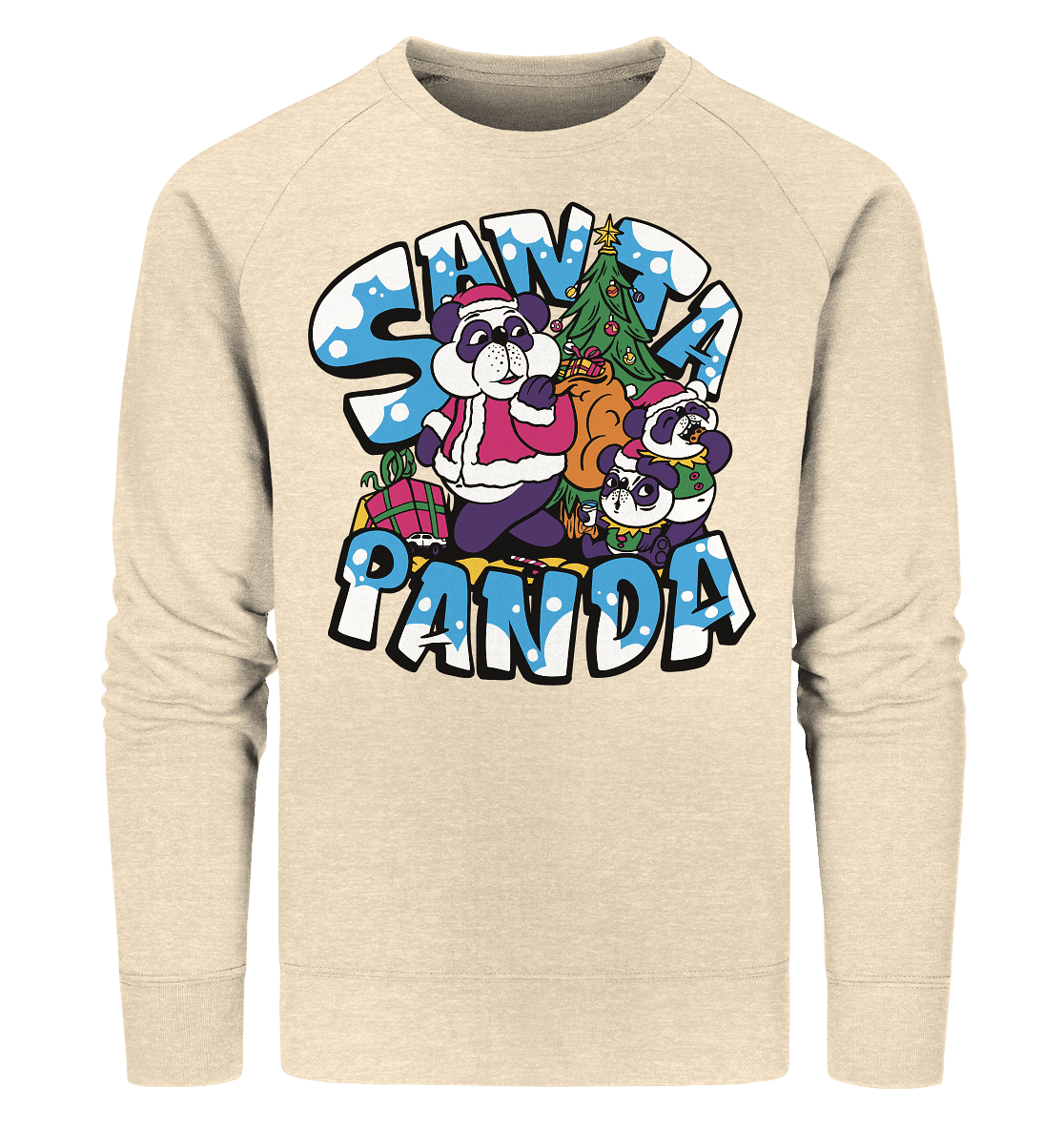 Weihnachten, Santa Panda , Nikolaus Panda ,Merry Christmas - Organic Sweatshirt - Online Kaufhaus München
