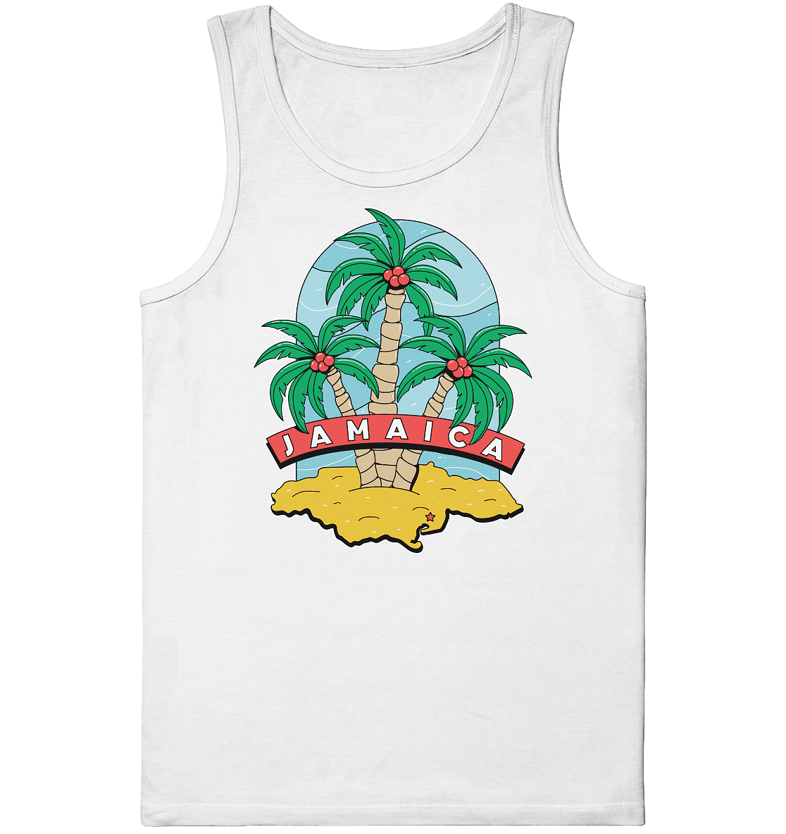 Jamaica Strand mit Palmen - Organic Tank-Top - Online Kaufhaus München
