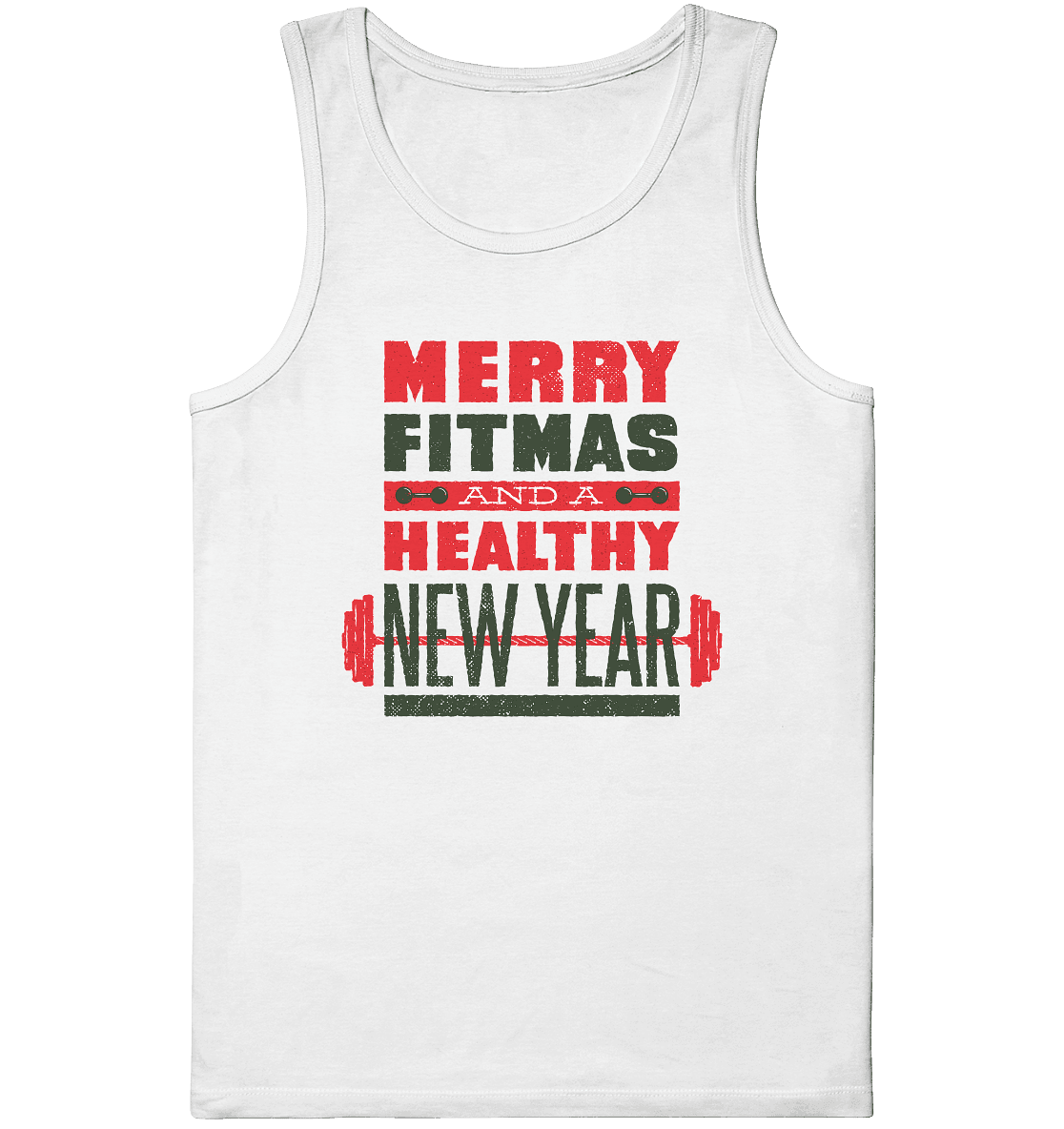 Weihnachtliches Design, Gym, Merry Fitmas and a Healthy New Year - Organic Tank-Top - Online Kaufhaus München