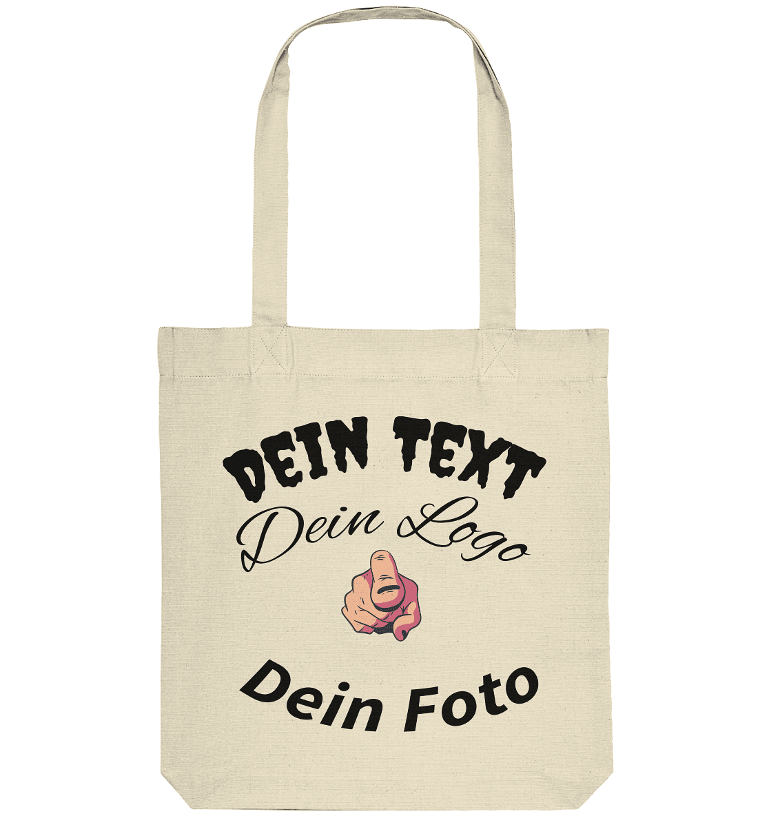 Dein Text ,Dein Logo,Dein Foto , Wunsch Design zum selbst gestalten - Organic Tote-Bag - Online Kaufhaus München