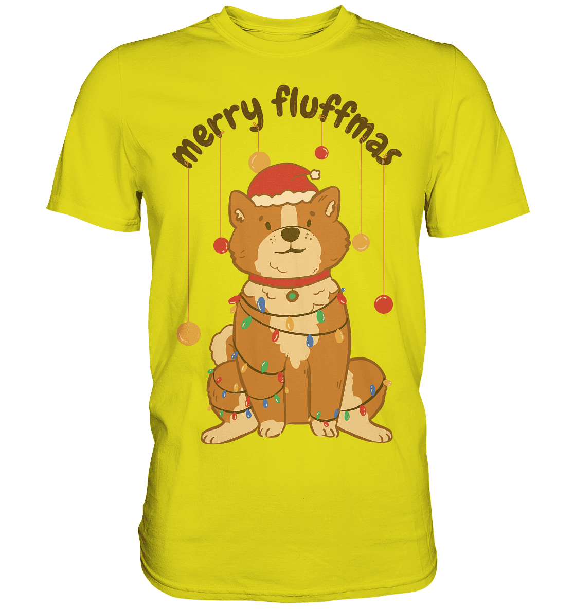 Weihnachtliches Motiv Fun Merry Fluffmas - Premium Shirt - Online Kaufhaus München
