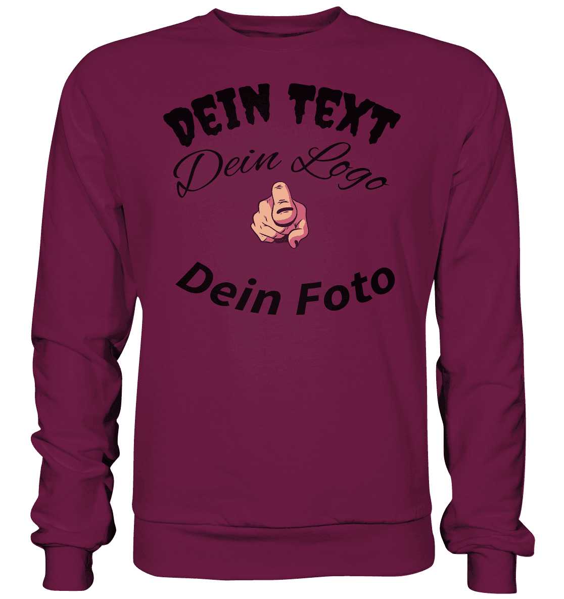 Dein Text ,Dein Logo,Dein Foto , Wunsch Design zum selbst gestalten - Premium Sweatshirt - Online Kaufhaus München