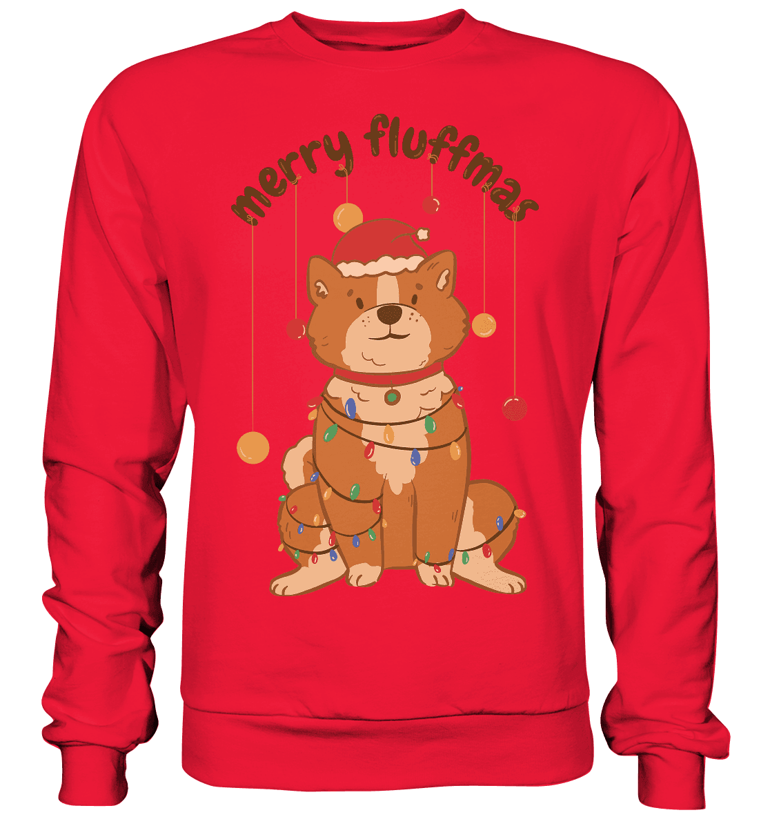 Weihnachtliches Motiv Fun Merry Fluffmas - Premium Sweatshirt - Online Kaufhaus München