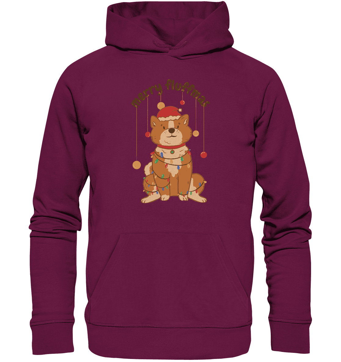 Weihnachtliches Motiv Fun Merry Fluffmas - Premium Unisex Hoodie - Online Kaufhaus München