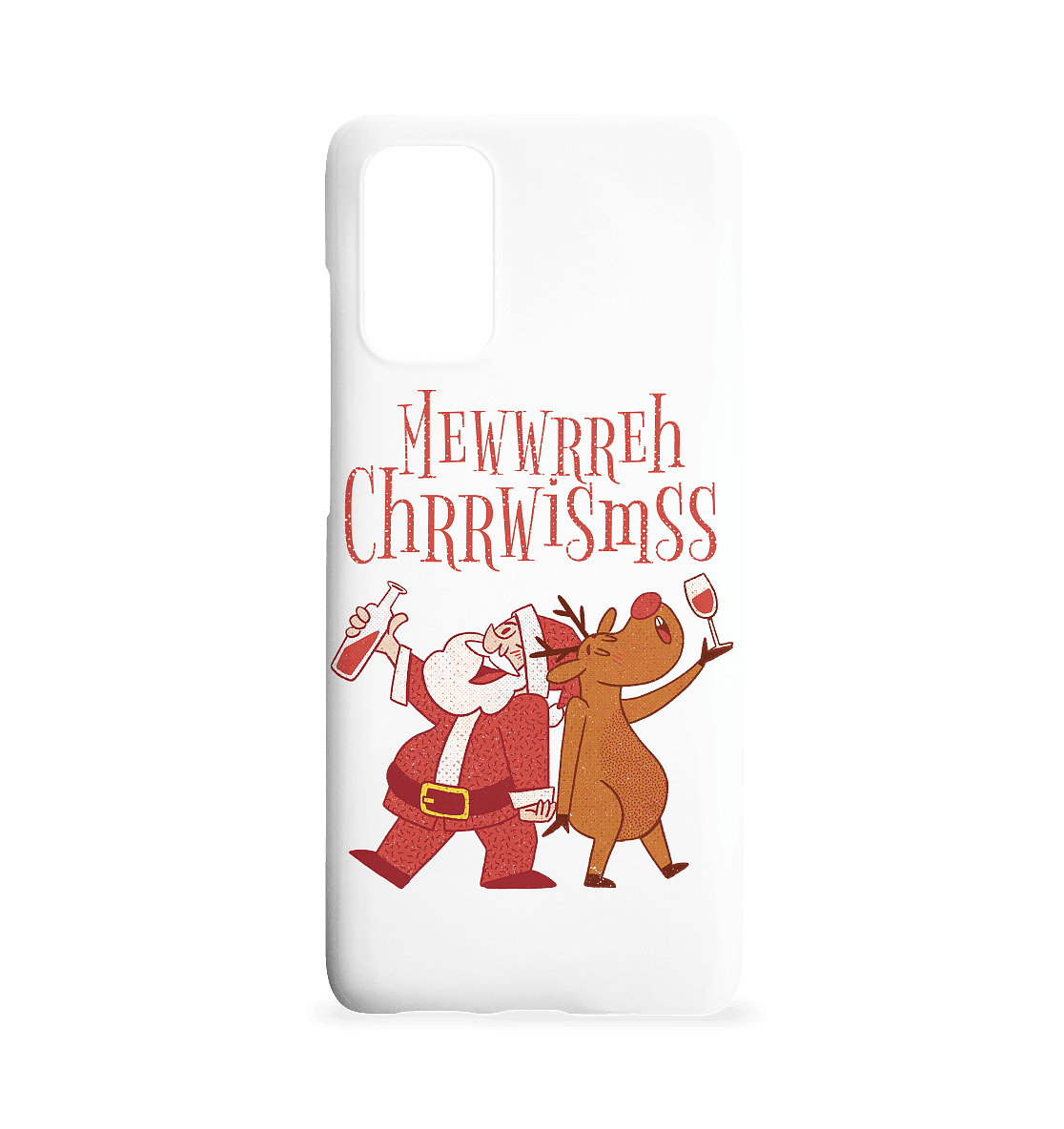 Betrunkerner Nikolaus mit Rentier - Samsung S20+ Handyhülle - Online Kaufhaus München