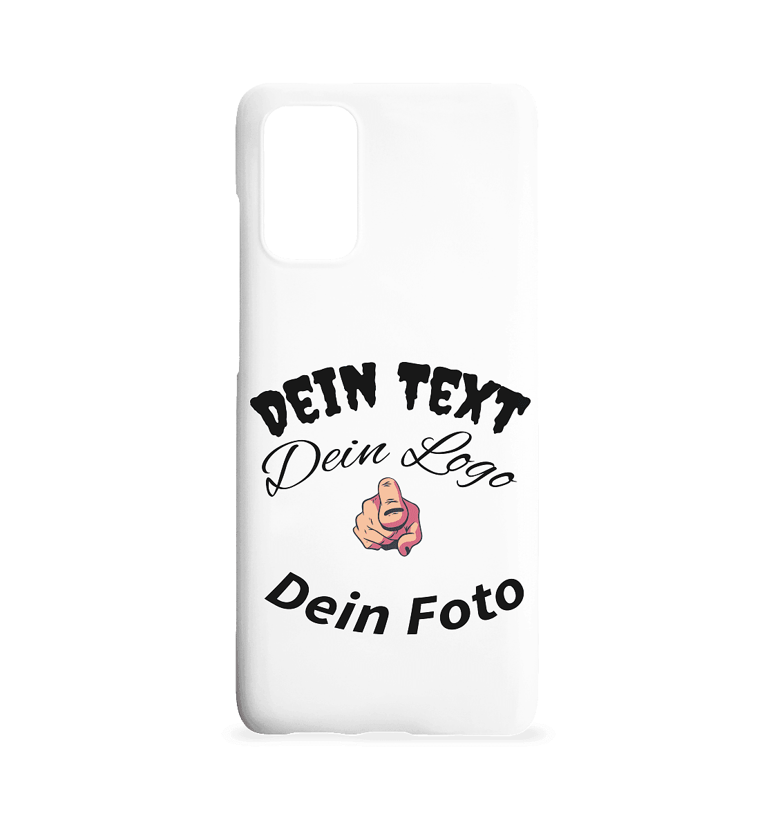 Dein Text ,Dein Logo,Dein Foto , Wunsch Design zum selbst gestalten - Samsung S20+ Handyhülle - Online Kaufhaus München