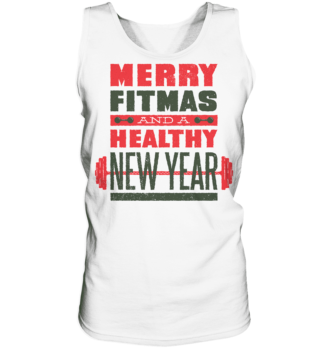 Weihnachtliches Design, Gym, Merry Fitmas and a Healthy New Year - Tank-Top - Online Kaufhaus München