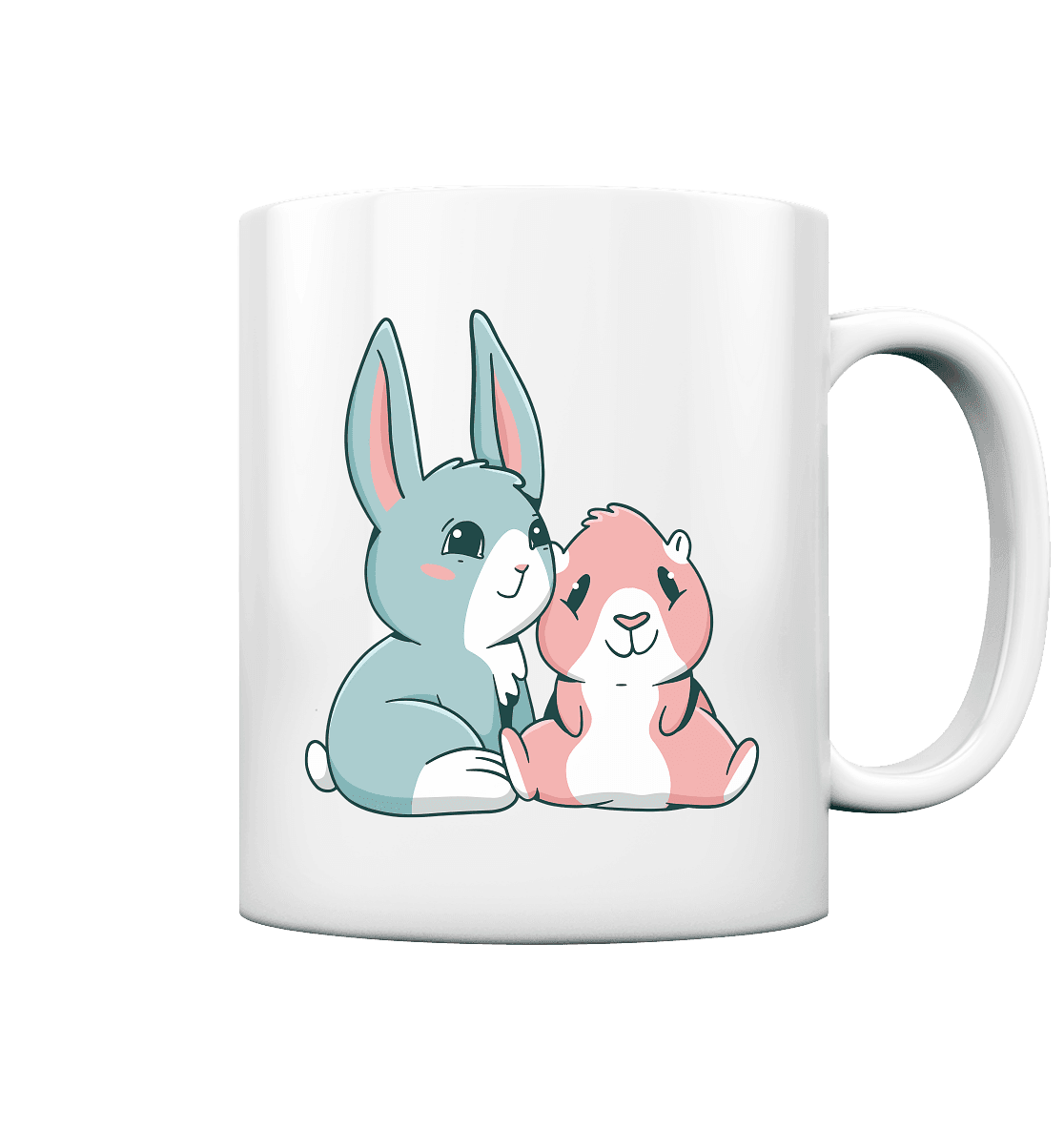 Hase und Meerschweinchen - Tasse glossy - Online Kaufhaus München