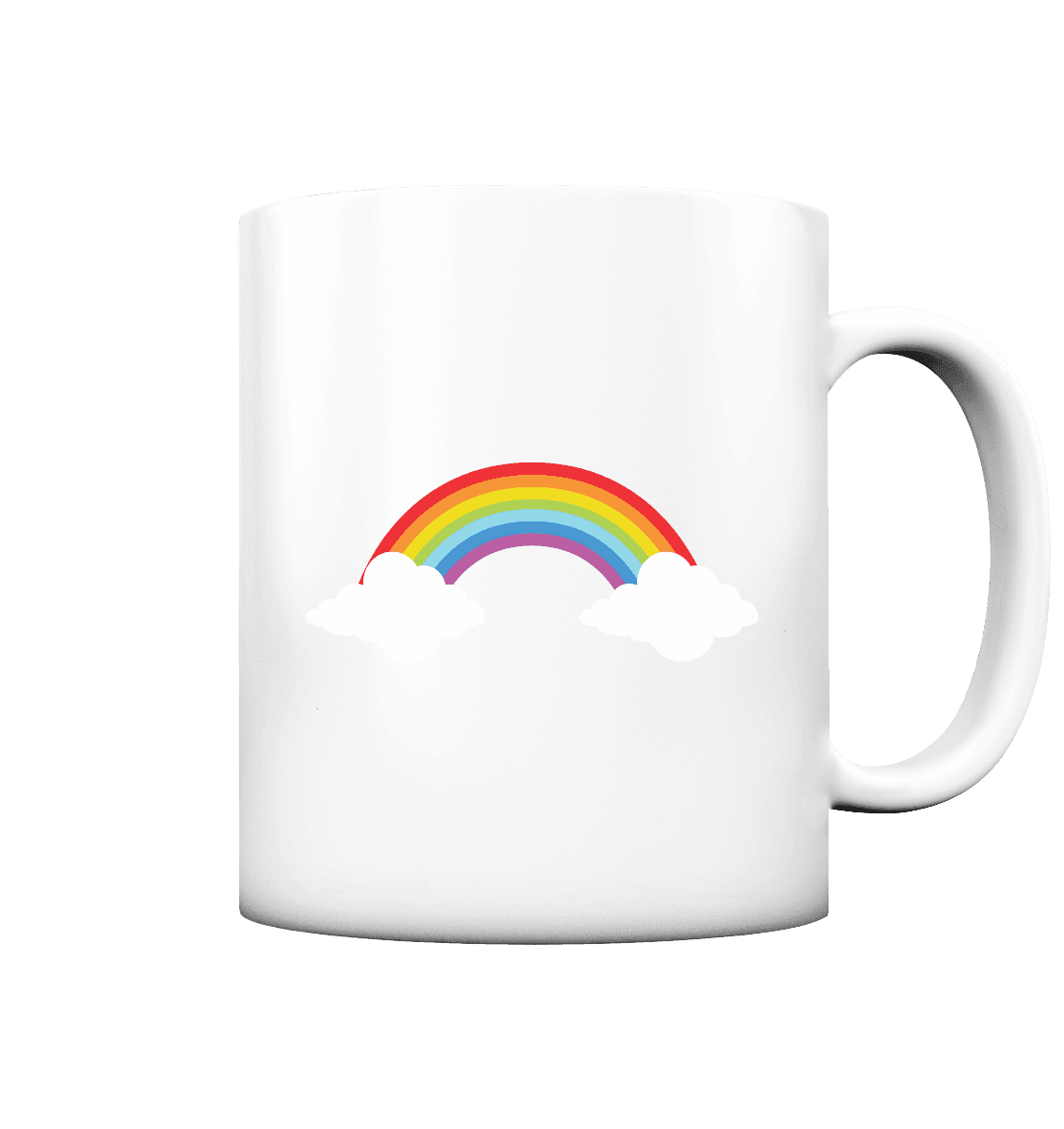 Regenbogen mit Wolken - Tasse matt - Online Kaufhaus München