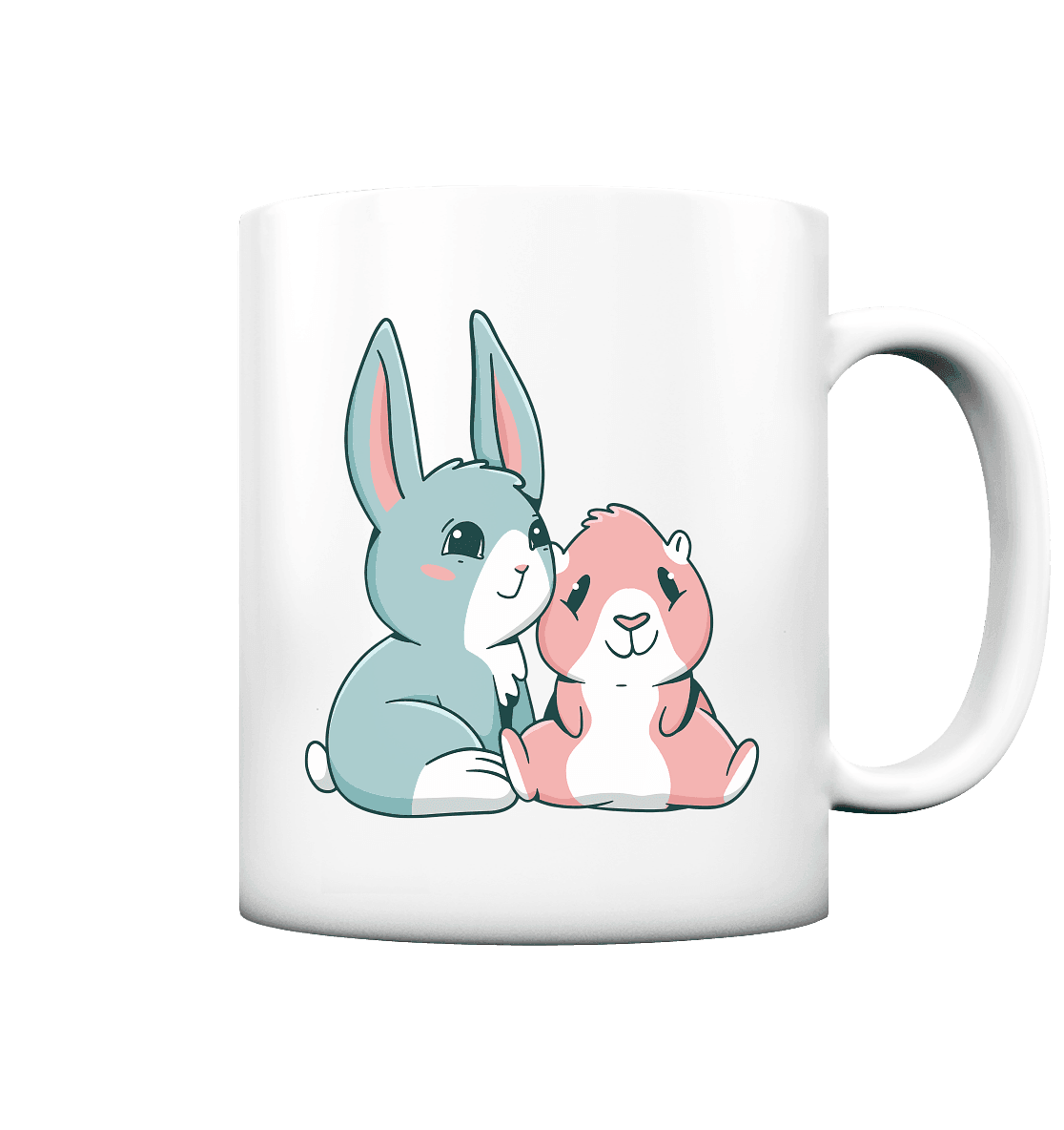 Hase und Meerschweinchen - Tasse matt - Online Kaufhaus München