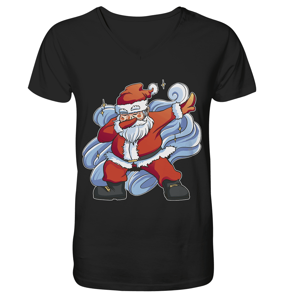 Weihnachten, Nikolaus Dabbing ,tanzender Nikolaus ,Fun ,Santa Dabbing Christmas - V-Neck Shirt - Online Kaufhaus München