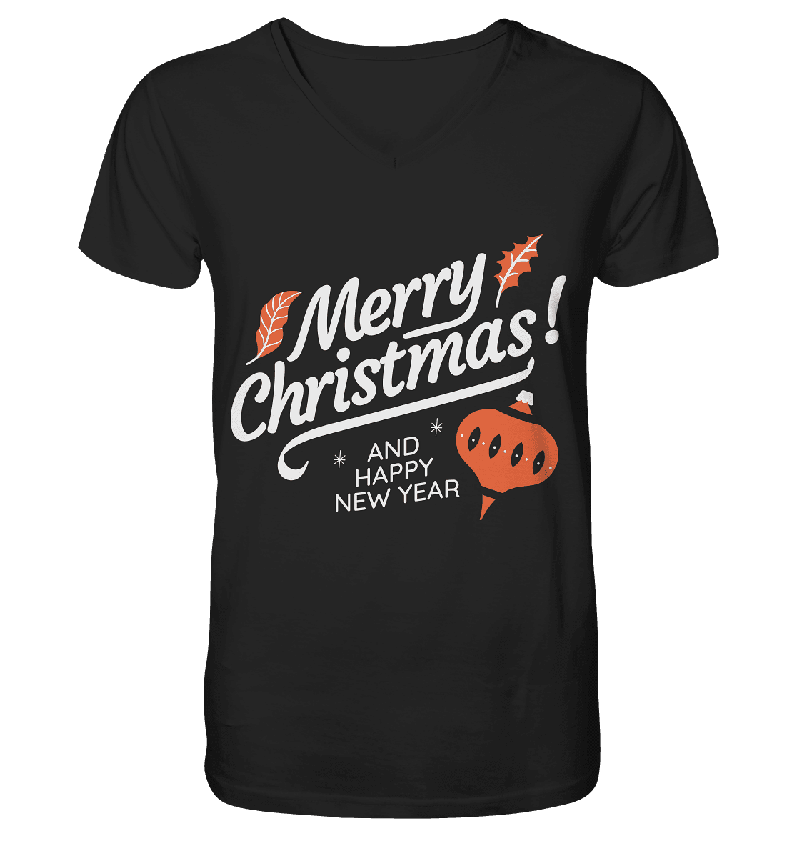 Frohe Weihnachten und ein Gutes neues Jahr ,Merry Christmas and Happy New Year - V-Neck Shirt - Online Kaufhaus München