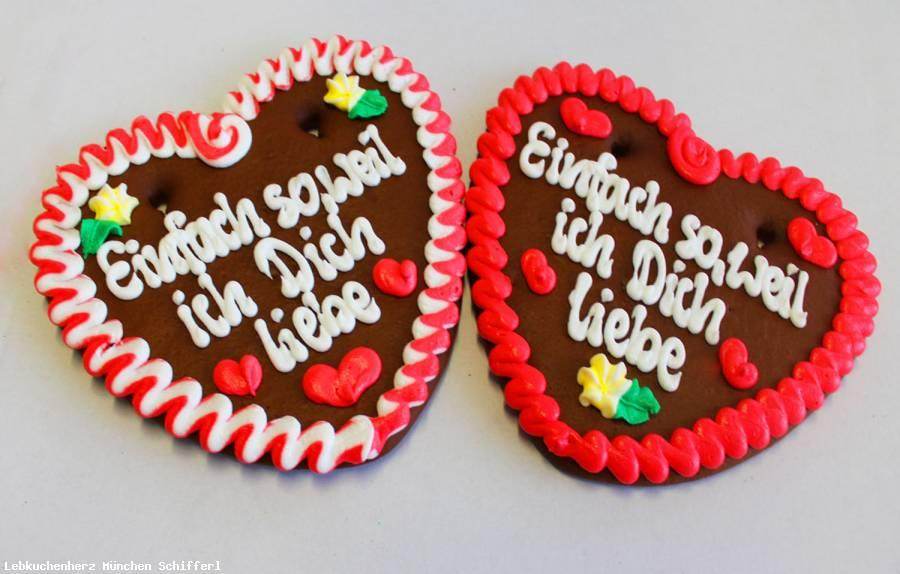 1 Lebkuchenherz , Lebkuchenherzen Spruch,Einfach so weil ich Dich liebe 23 cm - Online Kaufhaus München