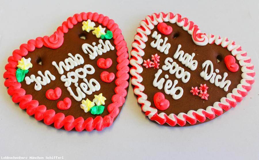 1 Lebkuchenherz, Lebkuchenherzen Spruch Ich hab Dich sooo lieb ,rw - Online Kaufhaus München