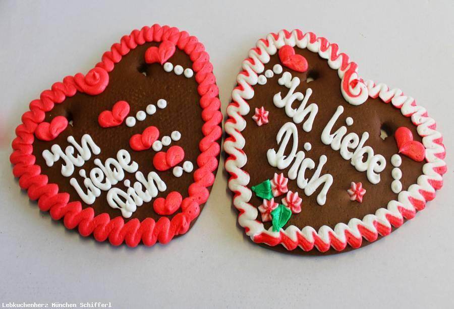 1 Lebkuchenherz, Lebkuchenherzen Spruch Ich lieb Dich 23 cm,rw - Online Kaufhaus München