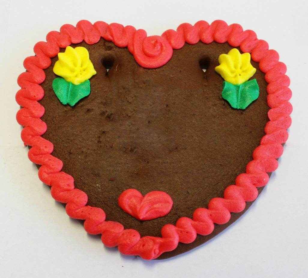 Persönliche Note: Lebkuchenherz Platzkarte 13 cm mit individuellem Text - Online Kaufhaus München