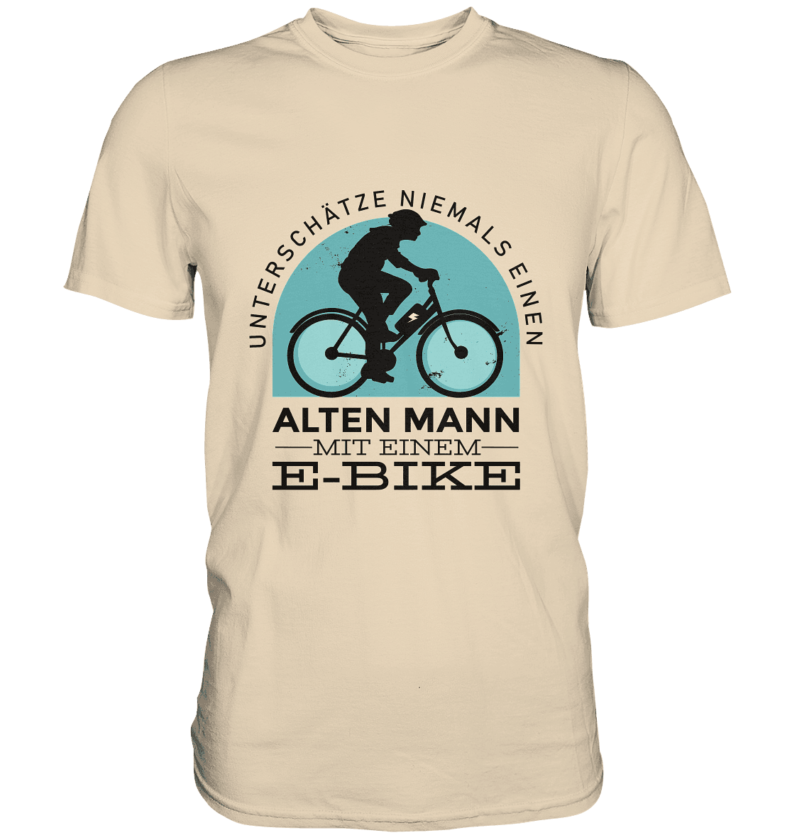 Alten Mann mit einem E-Bike - Premium Shirt - Online Kaufhaus München