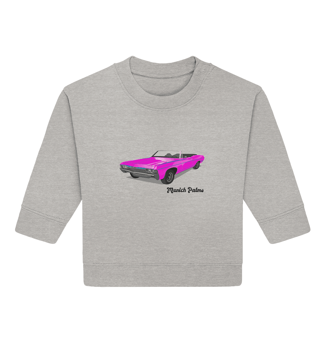 Pink Retro Classic Car Oldtimer , Auto ,Cabrio by Munich Palms - Baby Organic Sweatshirt - Online Kaufhaus München